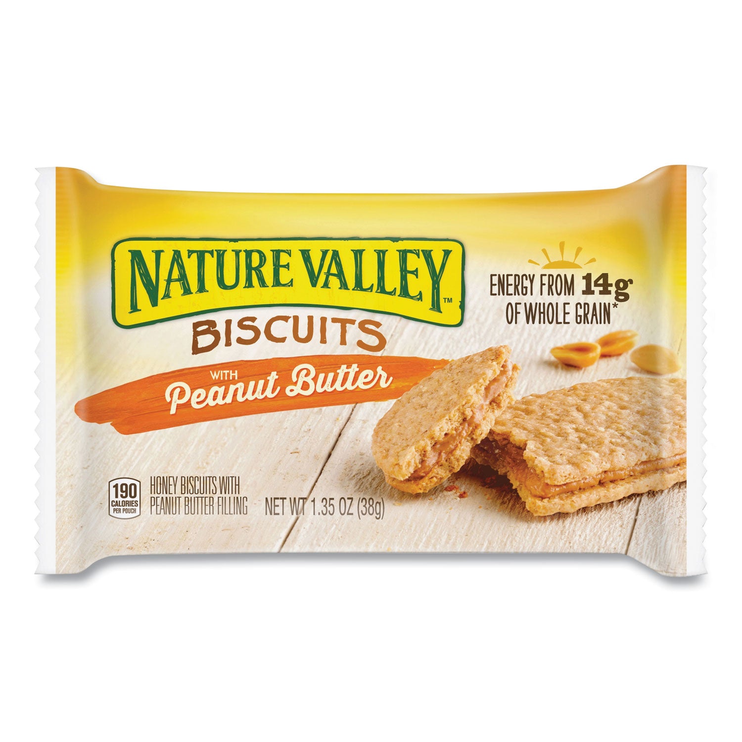 NATURE VALLEY Flavored Biscuits - Peanut Butter, Honey - Box - 1.35 oz - 16 / Box