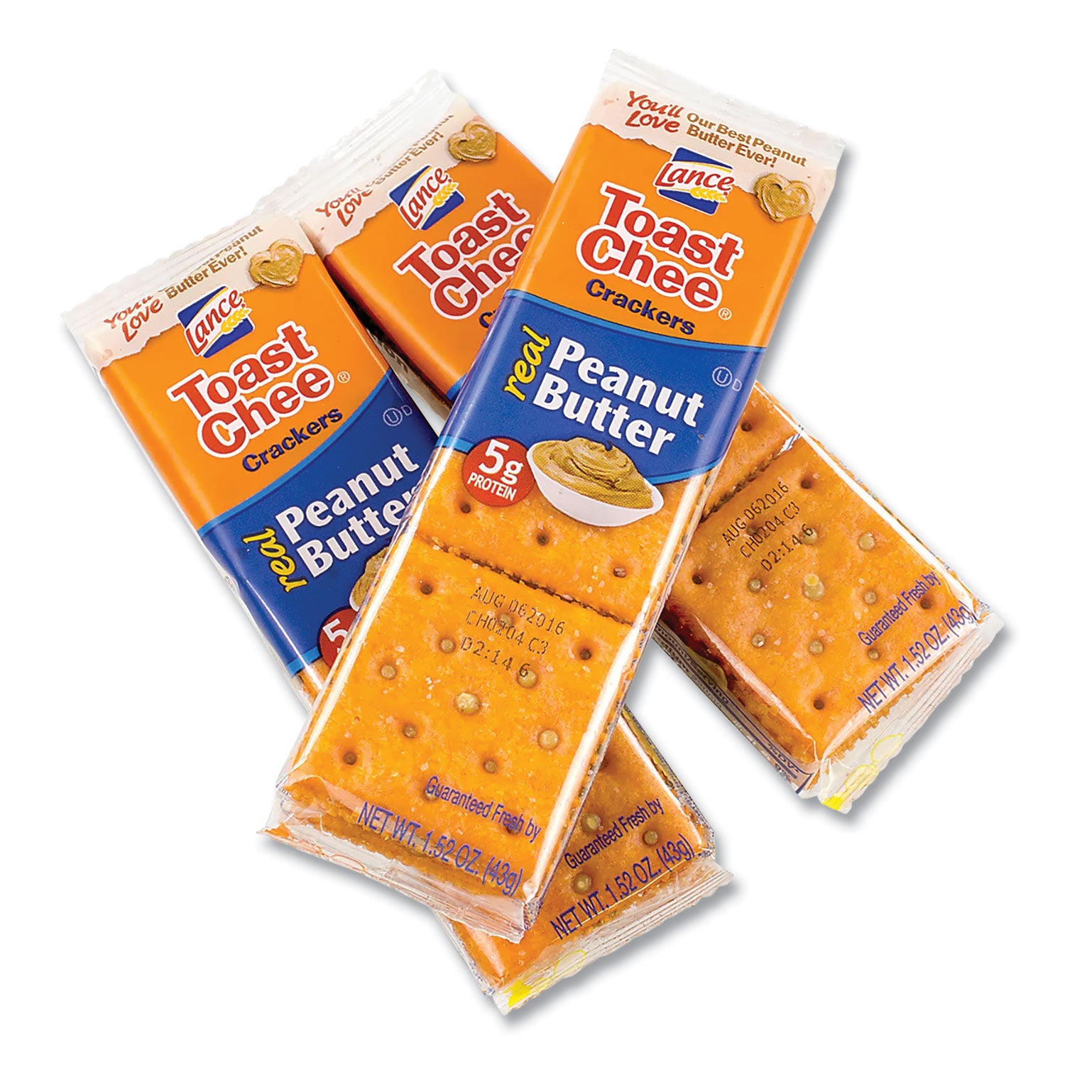 Lance Toast Chee Peanut Butter Cracker Sandwiches - Individually Wrapped - Peanut Butter - 1 Serving Pack - 24 / Box