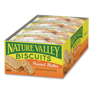 NATURE VALLEY Flavored Biscuits - Peanut Butter, Honey - Box - 1.35 oz - 16 / Box