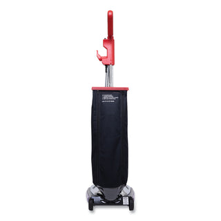 TRADITION QuietClean Upright Vacuum SC889A, 12" Cleaning Path, Gray/Red/Black