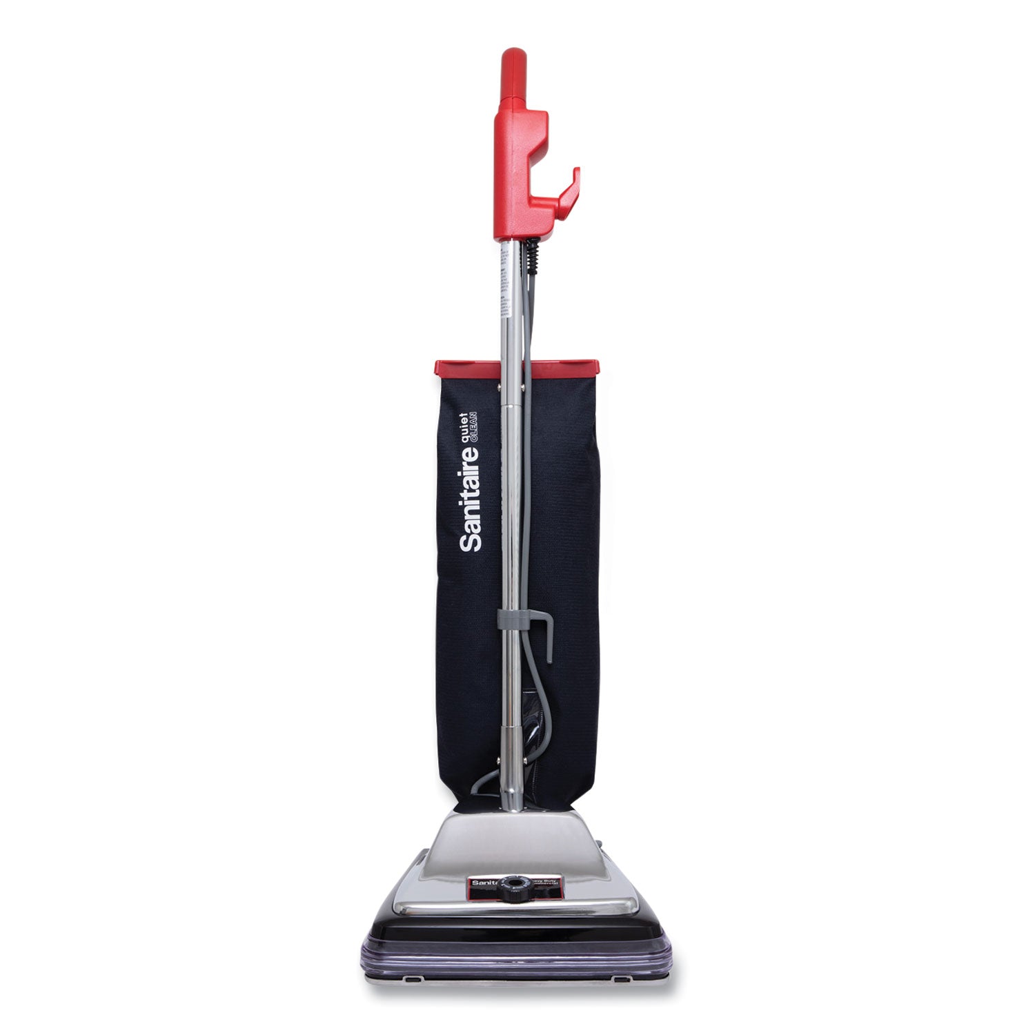 TRADITION QuietClean Upright Vacuum SC889A, 12" Cleaning Path, Gray/Red/Black