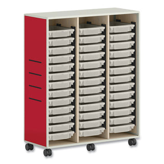 Flagship Storage Bins, 1 Section, 12.75" x 16" x 3", Translucent White