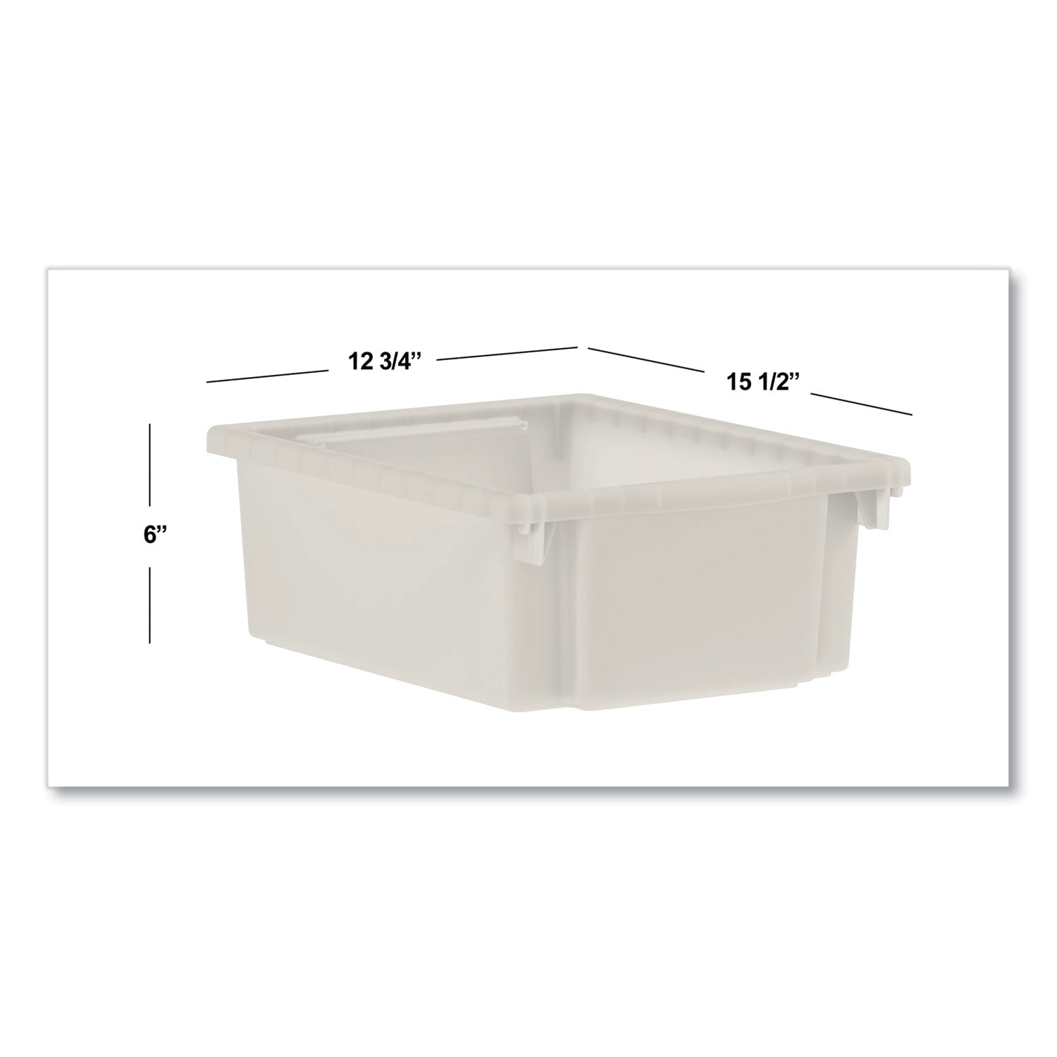 flagship-storage-bins-1-section-1275-x-16-x-6-translucent-white_honhfmbin6 - 2