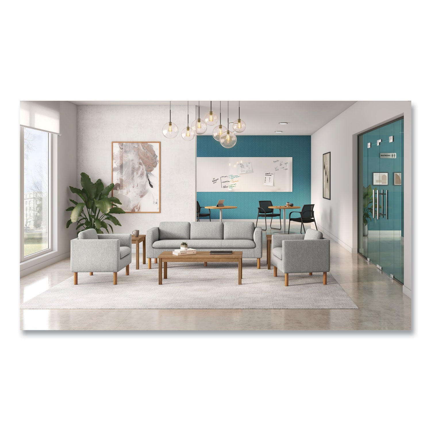 80000 Series Laminate Occasional Coffee Table, Rectangular, 48w x 20d x 16h, Pinnacle