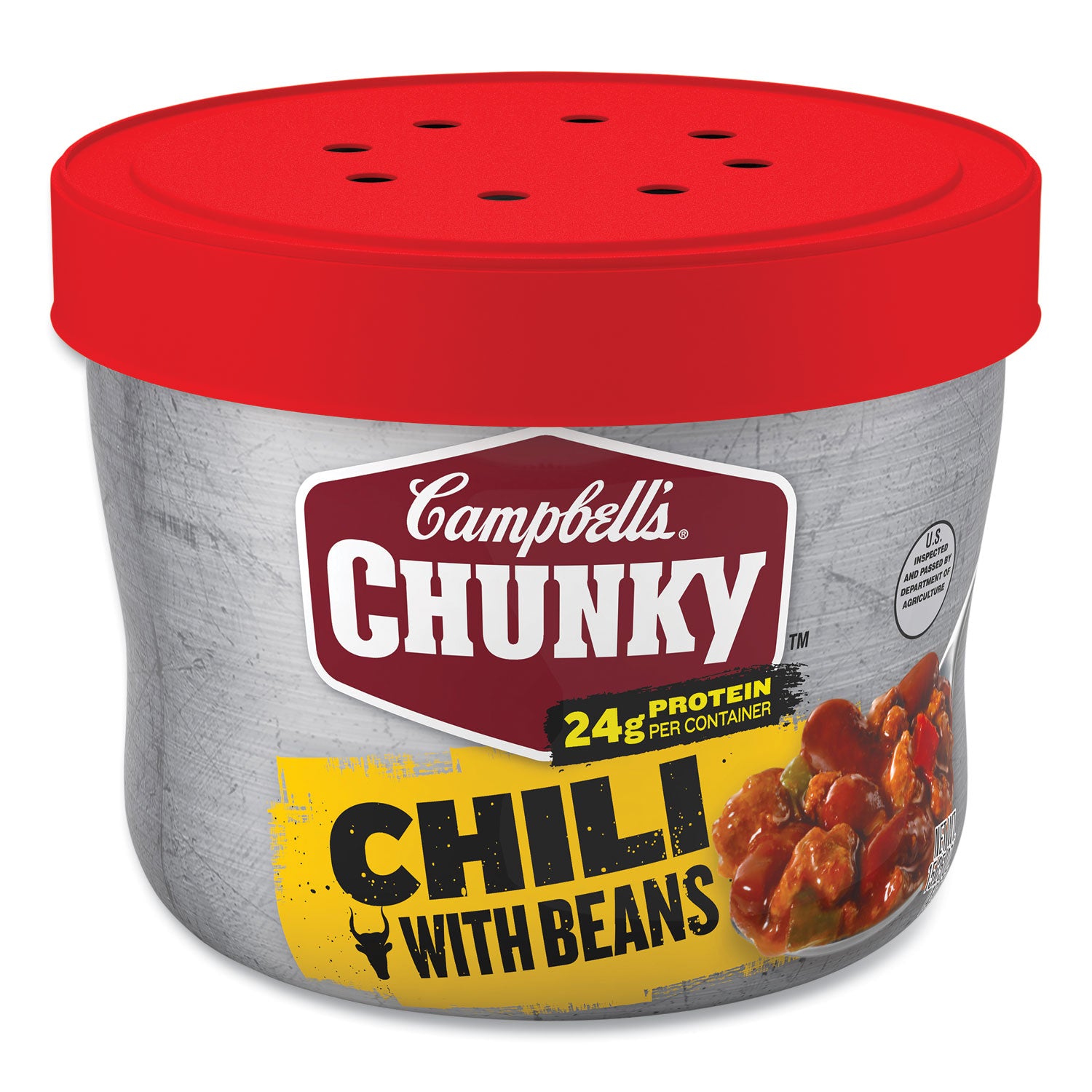Chunky Chili with Beans, 15.25 oz Bowl, 8/Carton, Ships in 1-3 Business Days