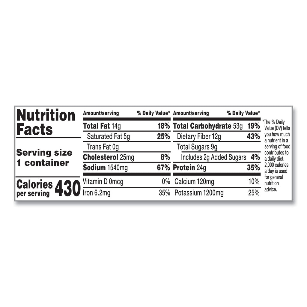 Chunky Chili with Beans, 15.25 oz Bowl, 8/Carton, Ships in 1-3 Business Days