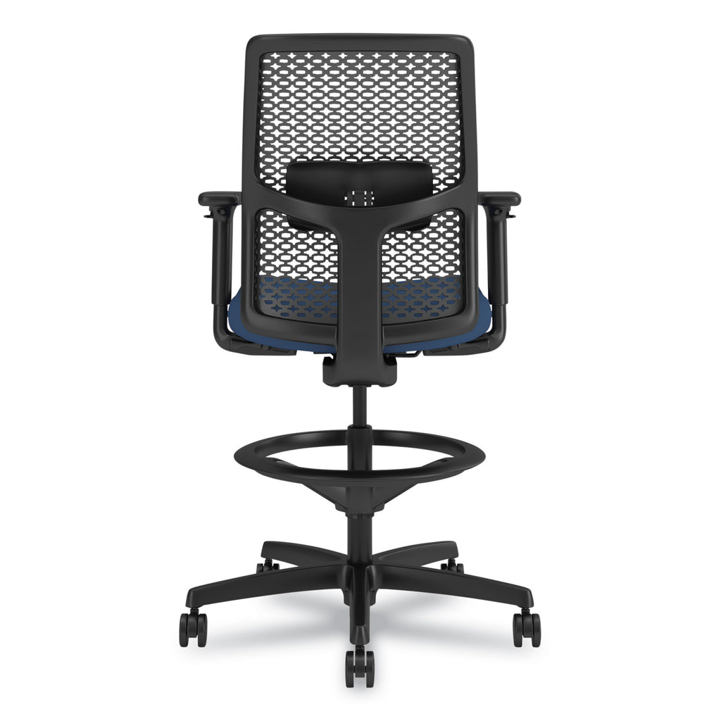 Ignition 2.0 ReActiv Low-Back Task Stool, 22.88" to 31.75" Seat Height, Elysian Seat, Charcoal Back, Black Base