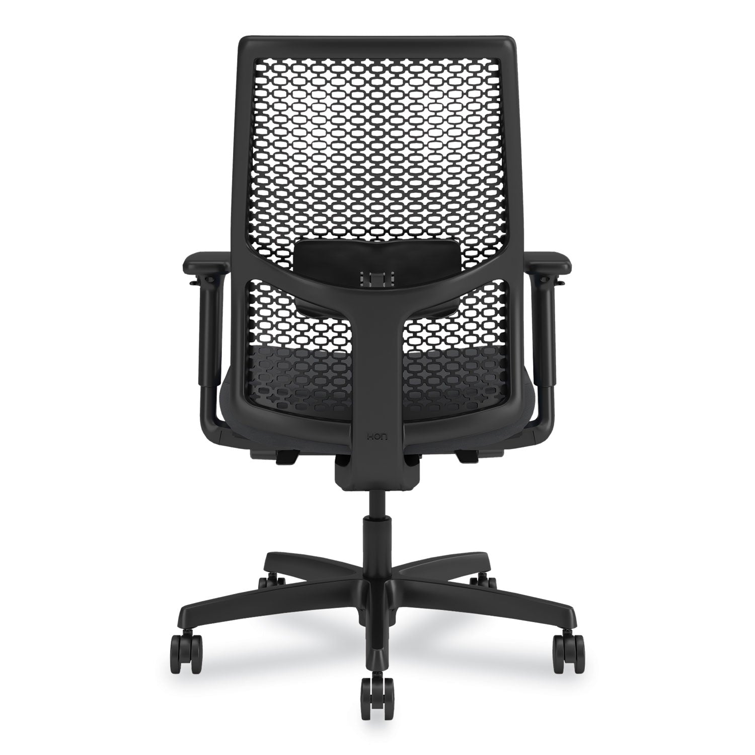 Ignition 2.0 ReActiv Mid-Back Task Chair, 17.25" to 21.75" Seat Height, Basalt Vinyl Seat, Charcoal Back, Black Base - 3