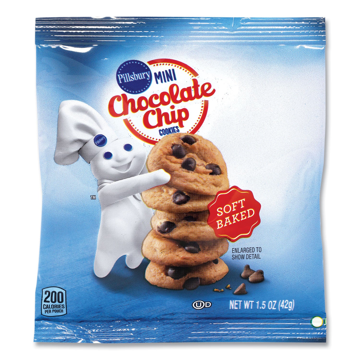 Soft Baked Mini Chocolate Chip Cookies, 1.5 oz Pouch, 28/Pack, Ships in 1-3 Business Days