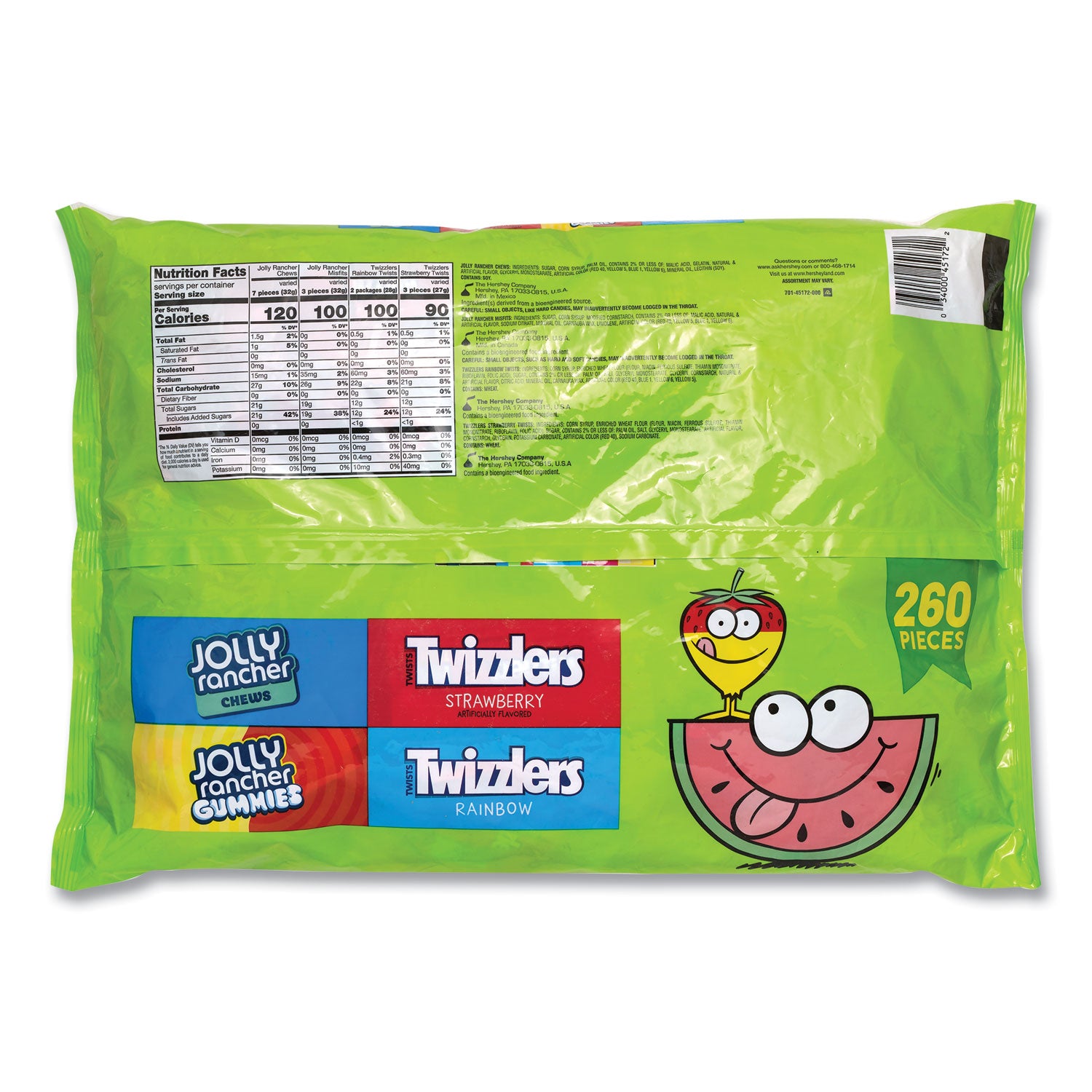 Twizzlers and Jolly Rancher Sweets Assortment Bulk Variety, Assorted Flavors, 260/Pack, Ships in 1-3 Business Days