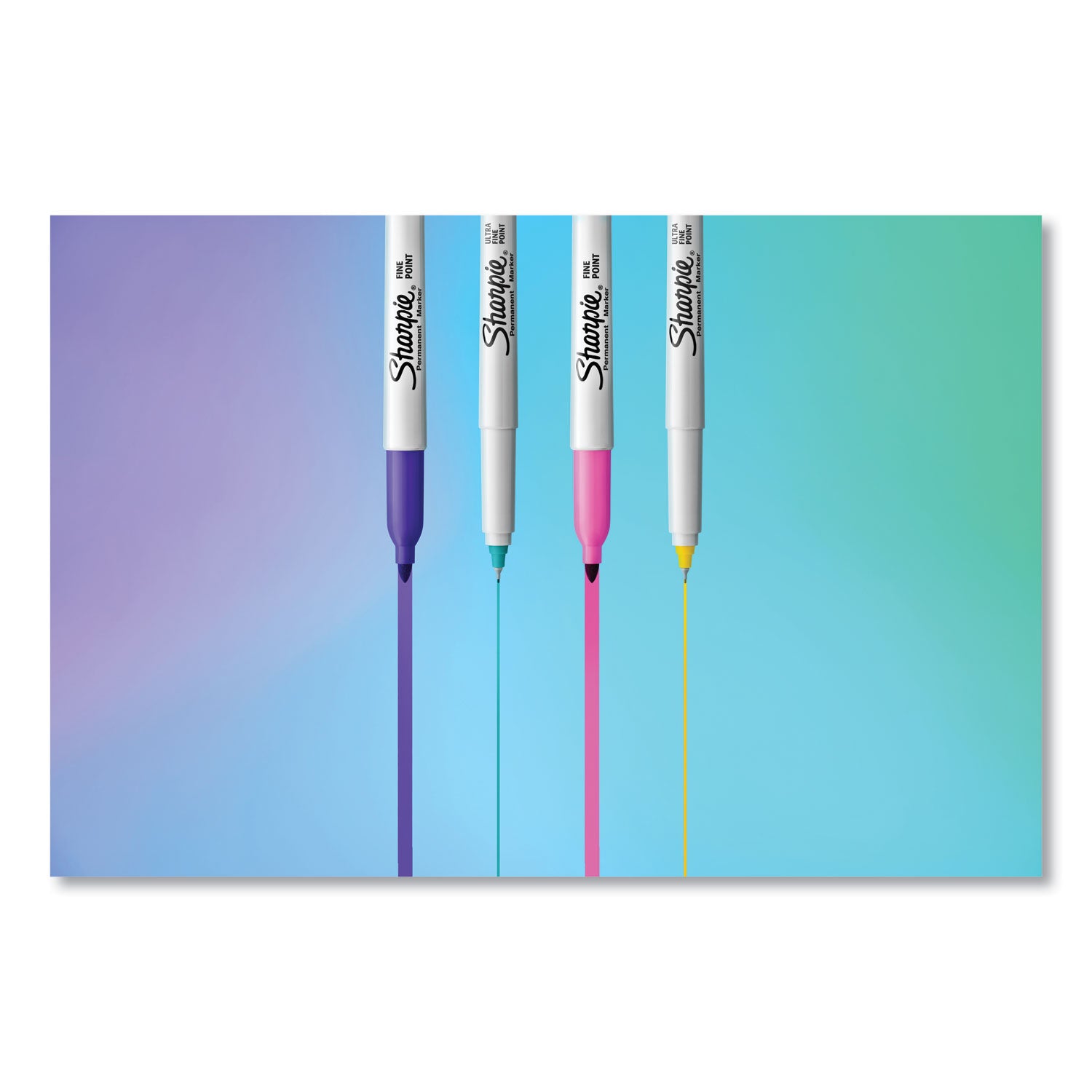 Fine Tip Permanent Marker, Fine Bullet Tip, Assorted 80s Glam Colors, 24/Pack