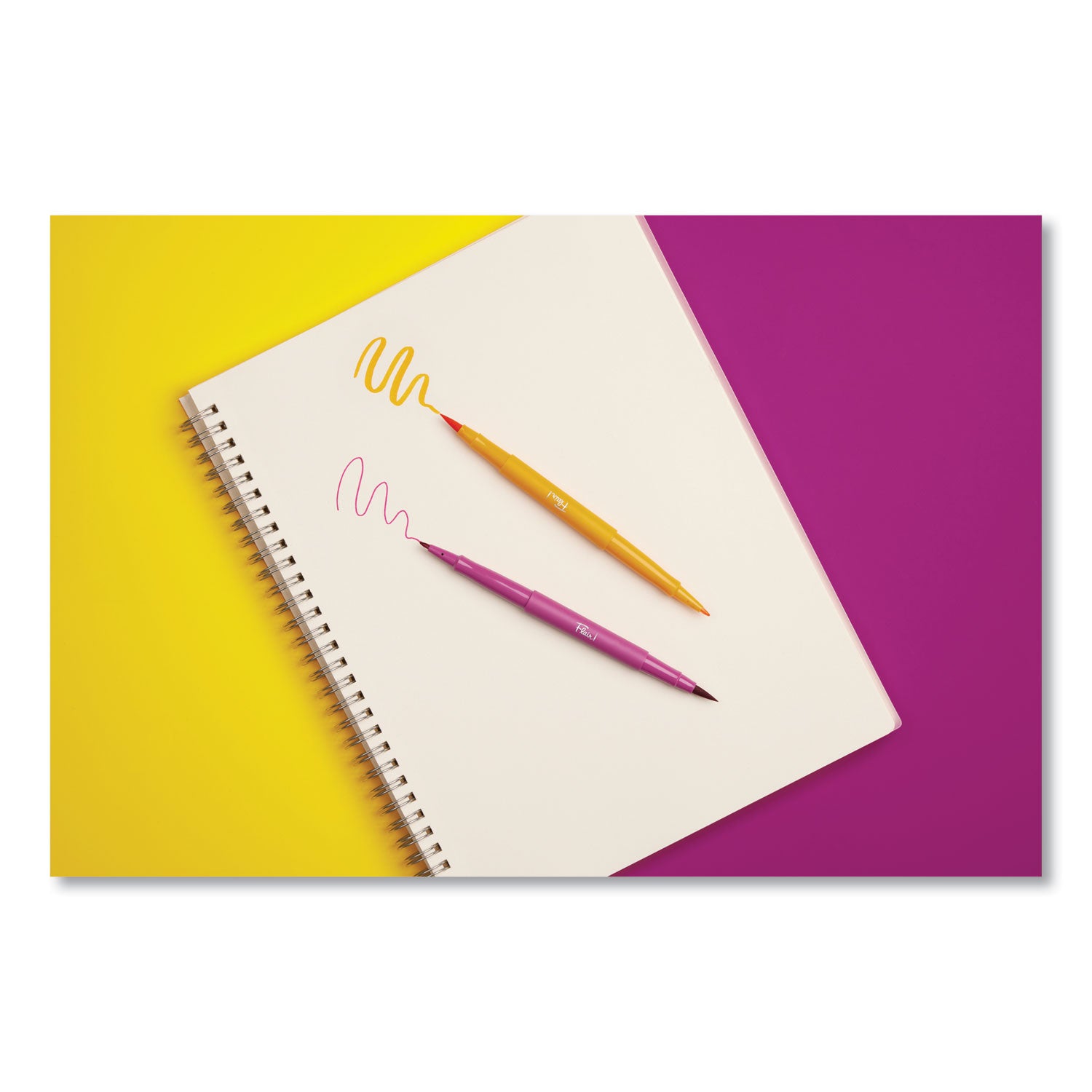Flair Duo Felt Tip Porous Point Pen, Stick, Medium 0.7 mm, Assorted Ink and Barrel Colors, 16/Pack