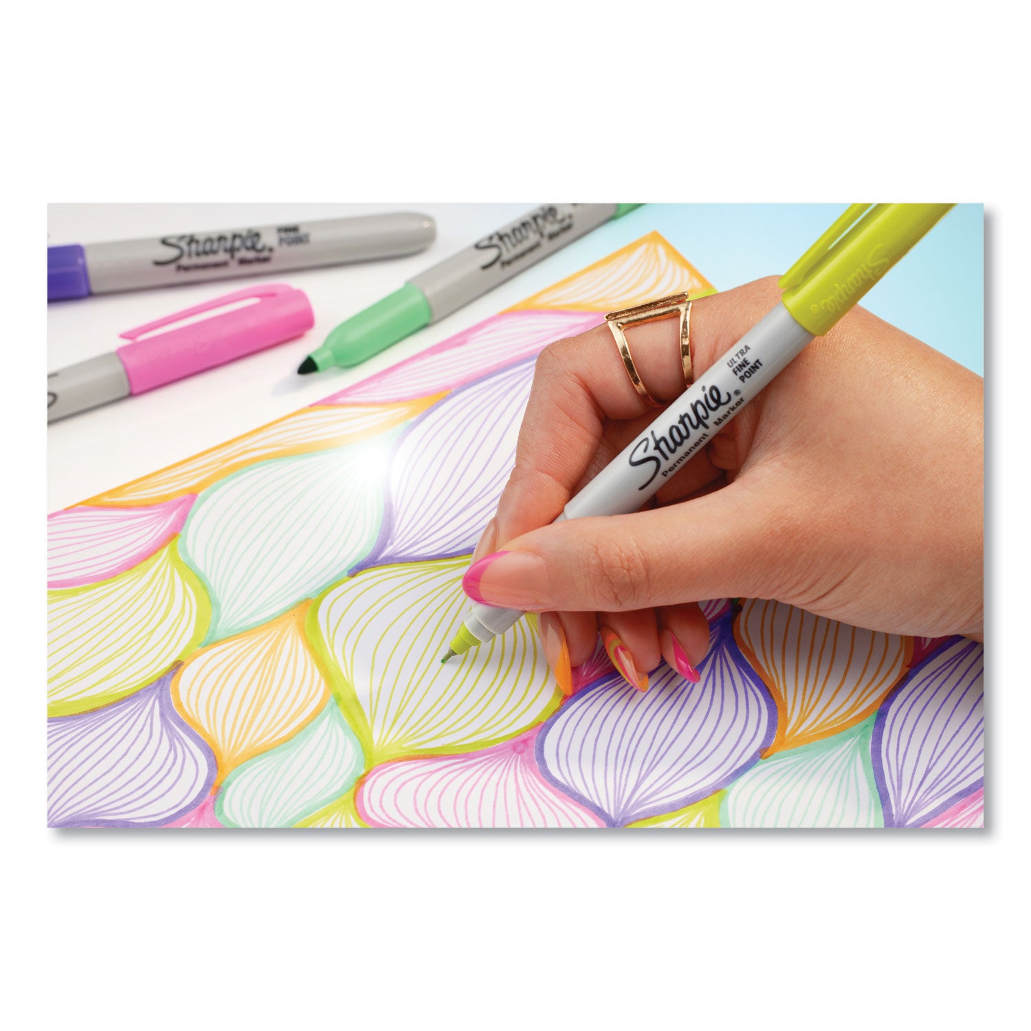 ultra-fine-tip-permanent-marker-ultra-fine-needle-tip-assorted-80s-glam-colors-24-pack_san2185227 - 3