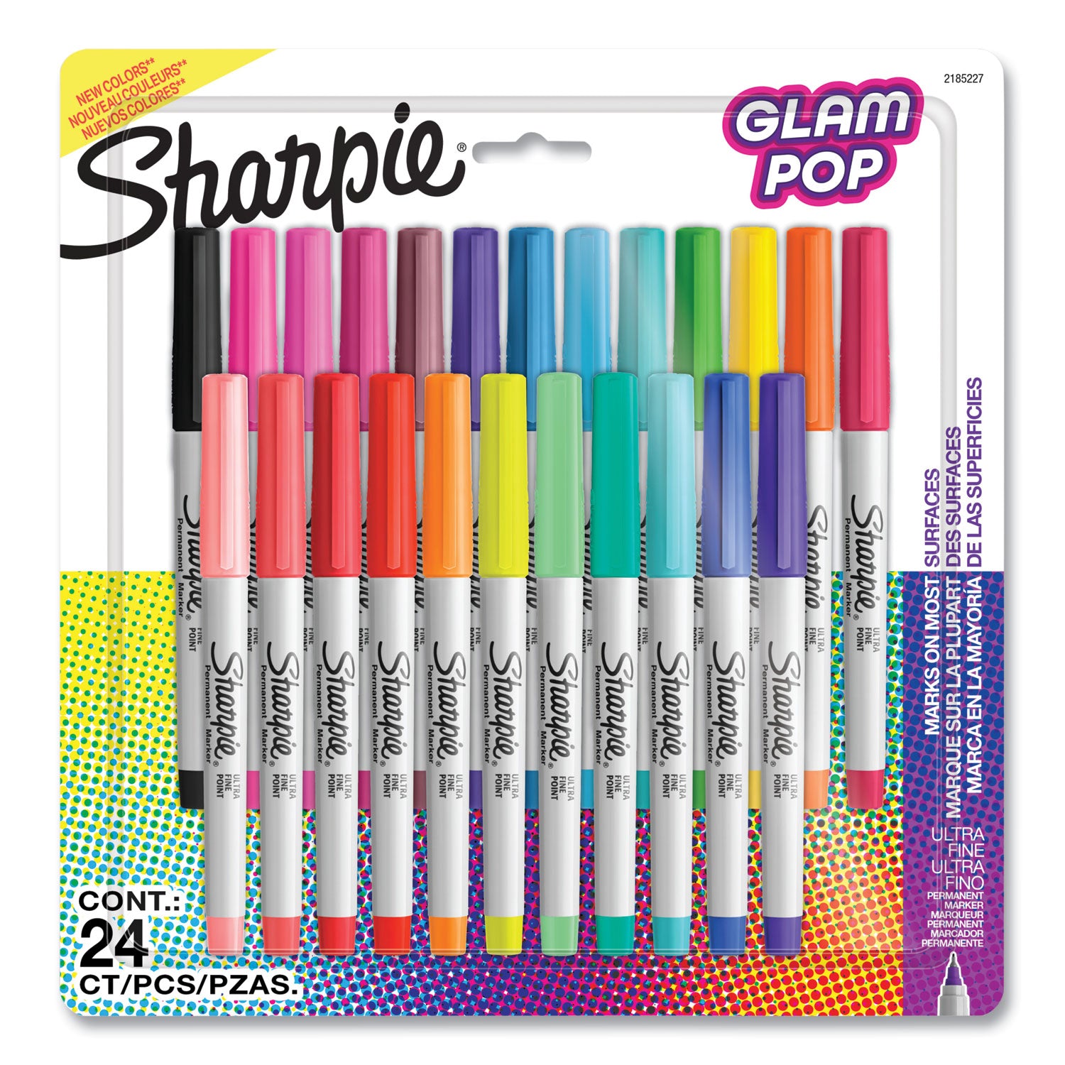 ultra-fine-tip-permanent-marker-ultra-fine-needle-tip-assorted-80s-glam-colors-24-pack_san2185227 - 1