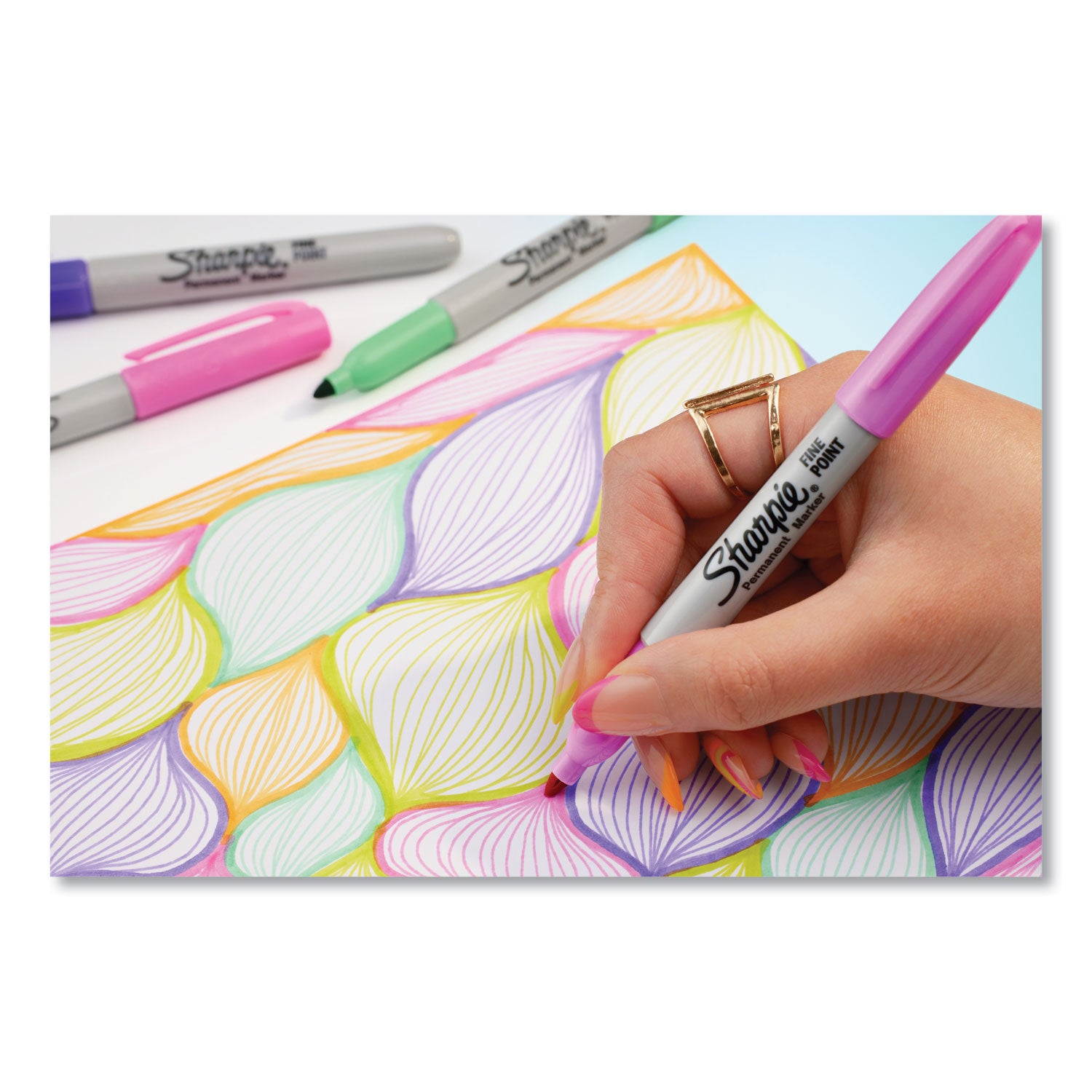 fine-tip-permanent-marker-fine-bullet-tip-assorted-80s-glam-colors-24-pack_san2185229 - 4