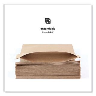 Expandable Mailer, Self-Adhesive Closure, 13.5 x 15.37 x 2.5, Kraft, 250/Carton