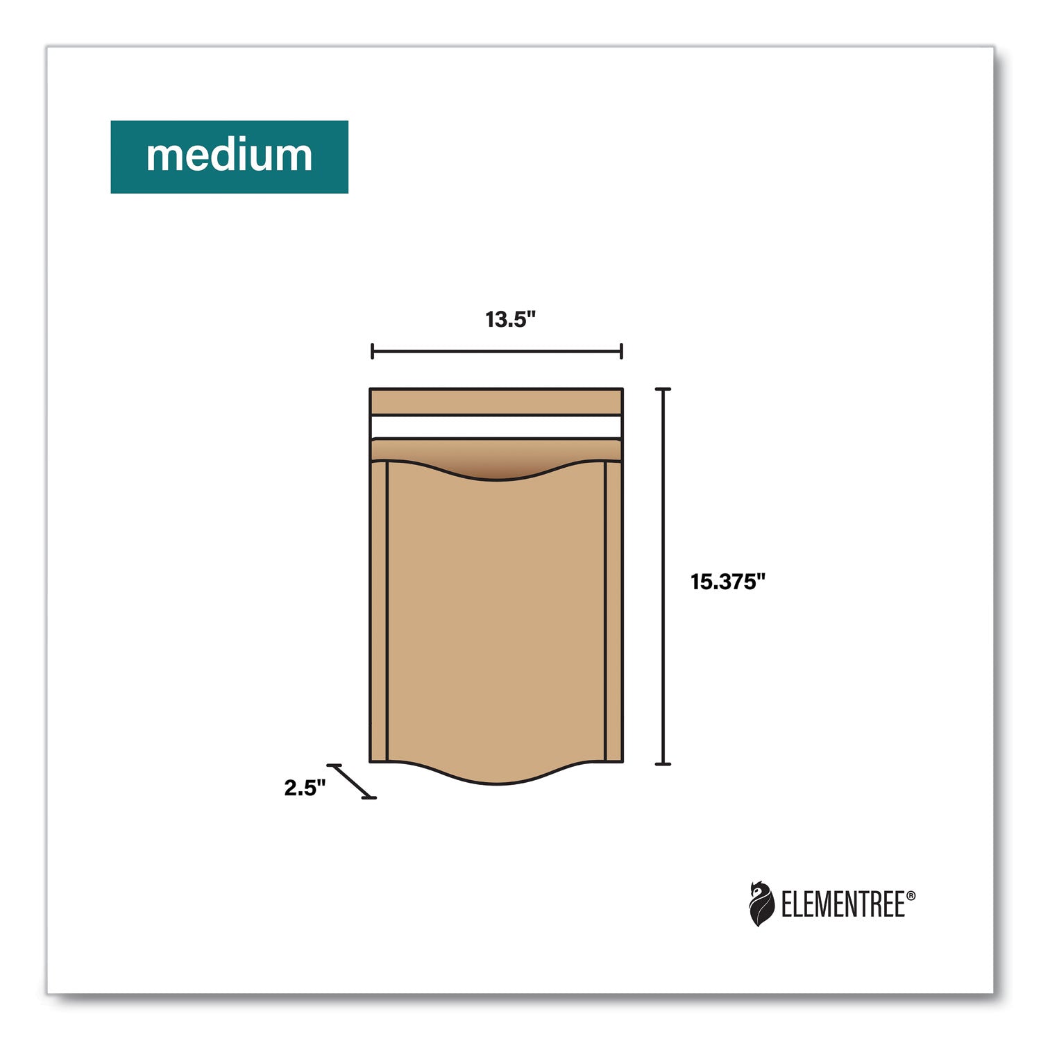 Expandable Mailer, Self-Adhesive Closure, 13.5 x 15.37 x 2.5, Kraft, 250/Carton