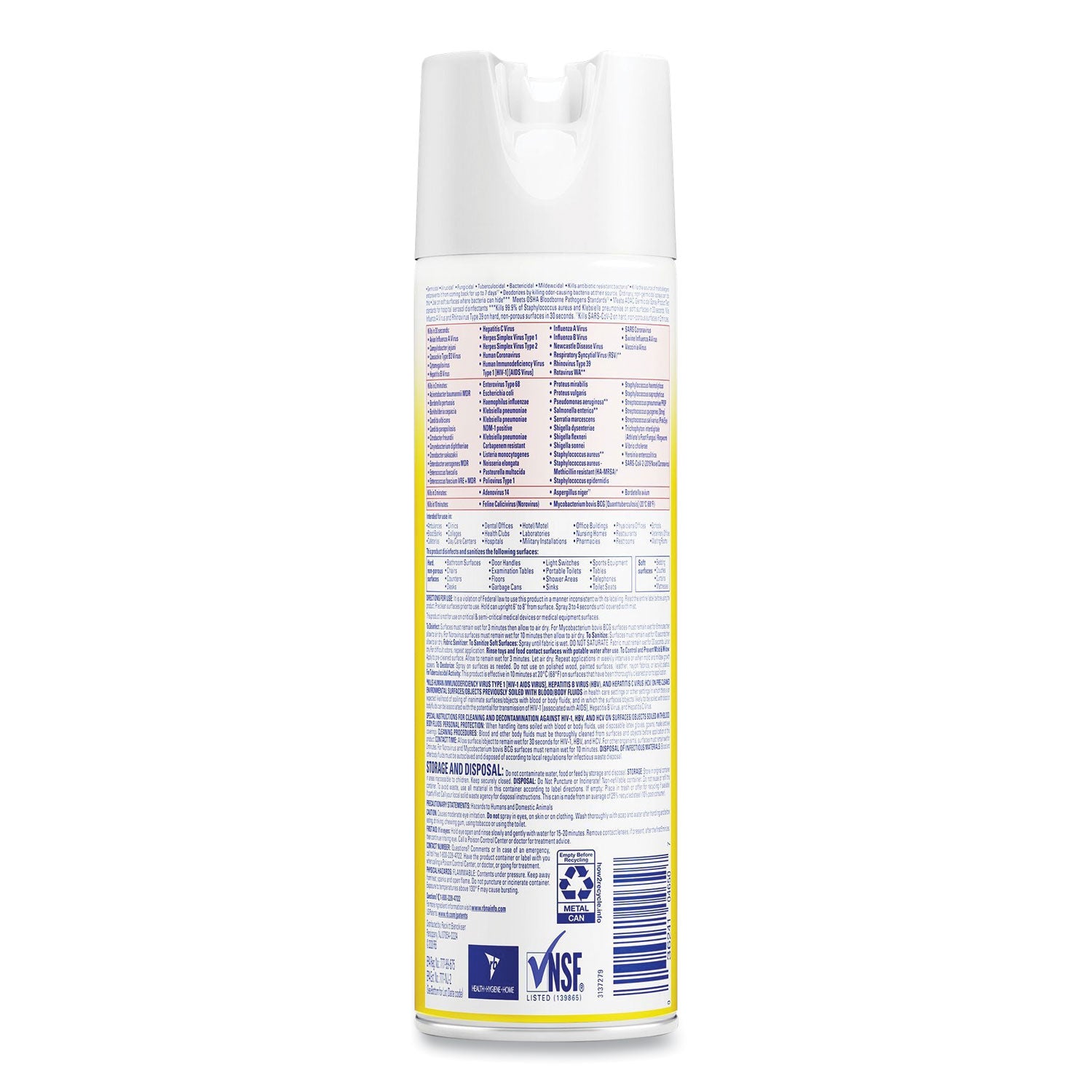 Disinfectant Spray, Original Scent, 19 oz Aerosol Spray - 