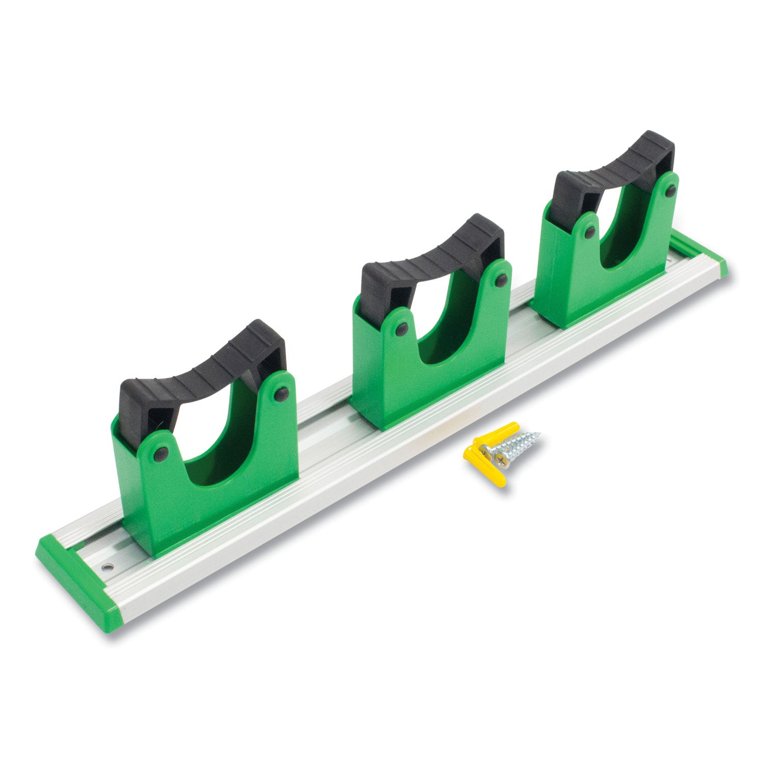 Hang Up Cleaning Holder, 14 x 3.15 x 2.17, Silver/Green