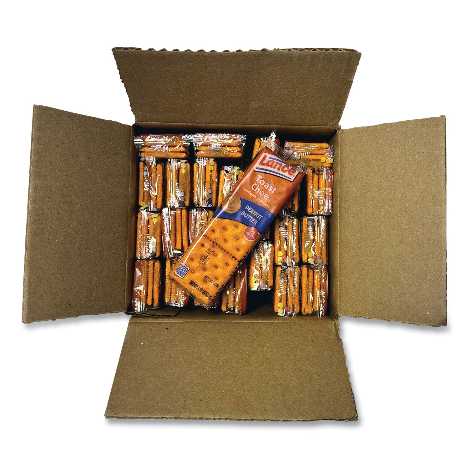 Lance Toast Chee Peanut Butter Cracker Sandwiches - Individually Wrapped - Peanut Butter - 1 Serving Pack - 24 / Box