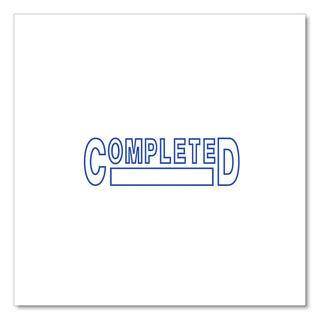 Message Stamp, COMPLETED, Pre-Inked One-Color, Blue Ink