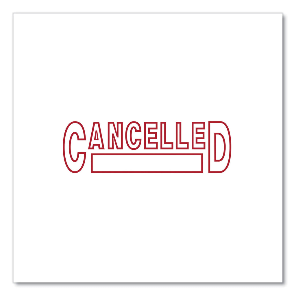Message Stamp, CANCELLED, Pre-Inked One-Color, Red