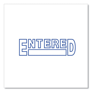 Message Stamp, ENTERED, Pre-Inked One-Color, Blue - 