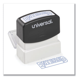 Message Stamp, ENTERED, Pre-Inked One-Color, Blue - 