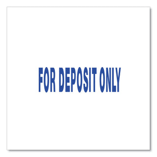 Message Stamp, for DEPOSIT ONLY, Pre-Inked One-Color, Blue