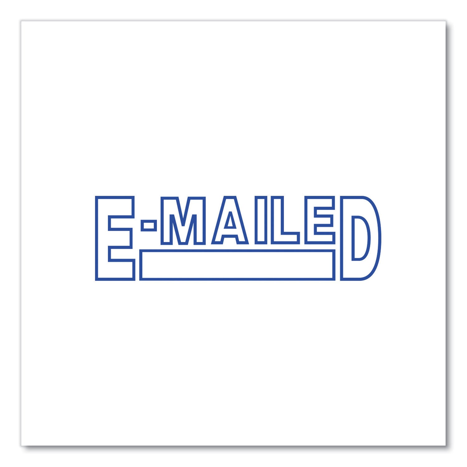 Message Stamp, E-MAILED, Pre-Inked One-Color, Blue