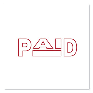 Message Stamp, PAID, Pre-Inked One-Color, Red