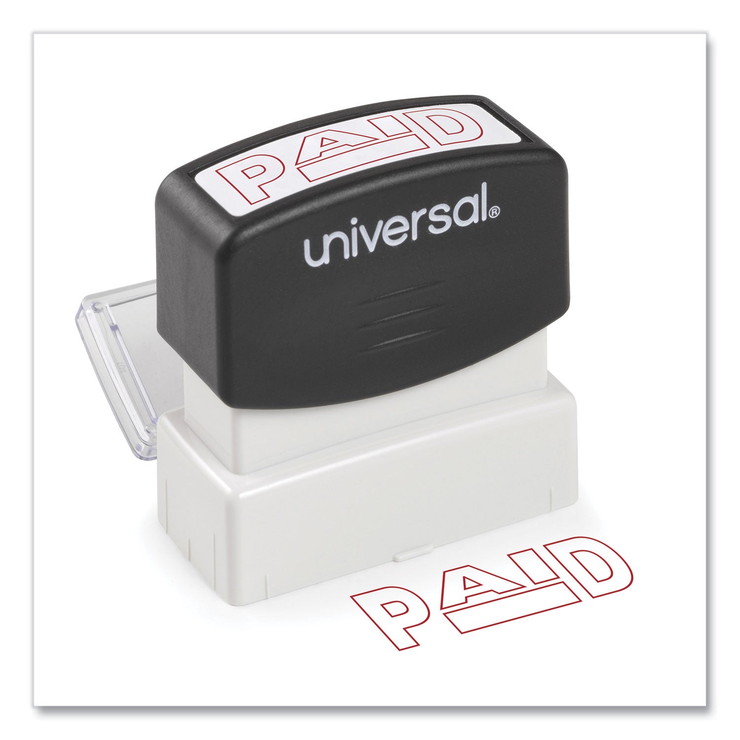 Message Stamp, PAID, Pre-Inked One-Color, Red - 
