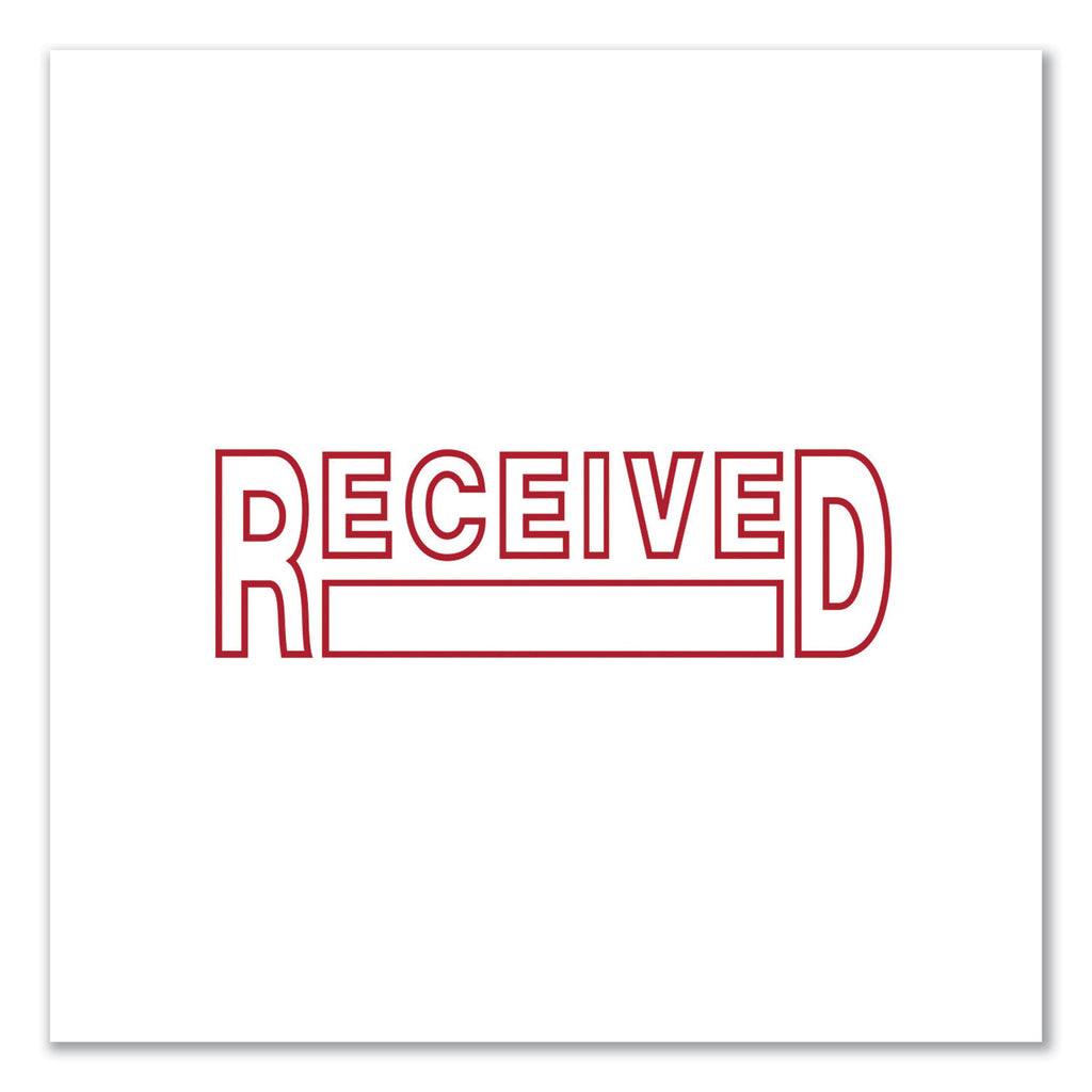 Message Stamp, RECEIVED, Pre-Inked One-Color, Red - 