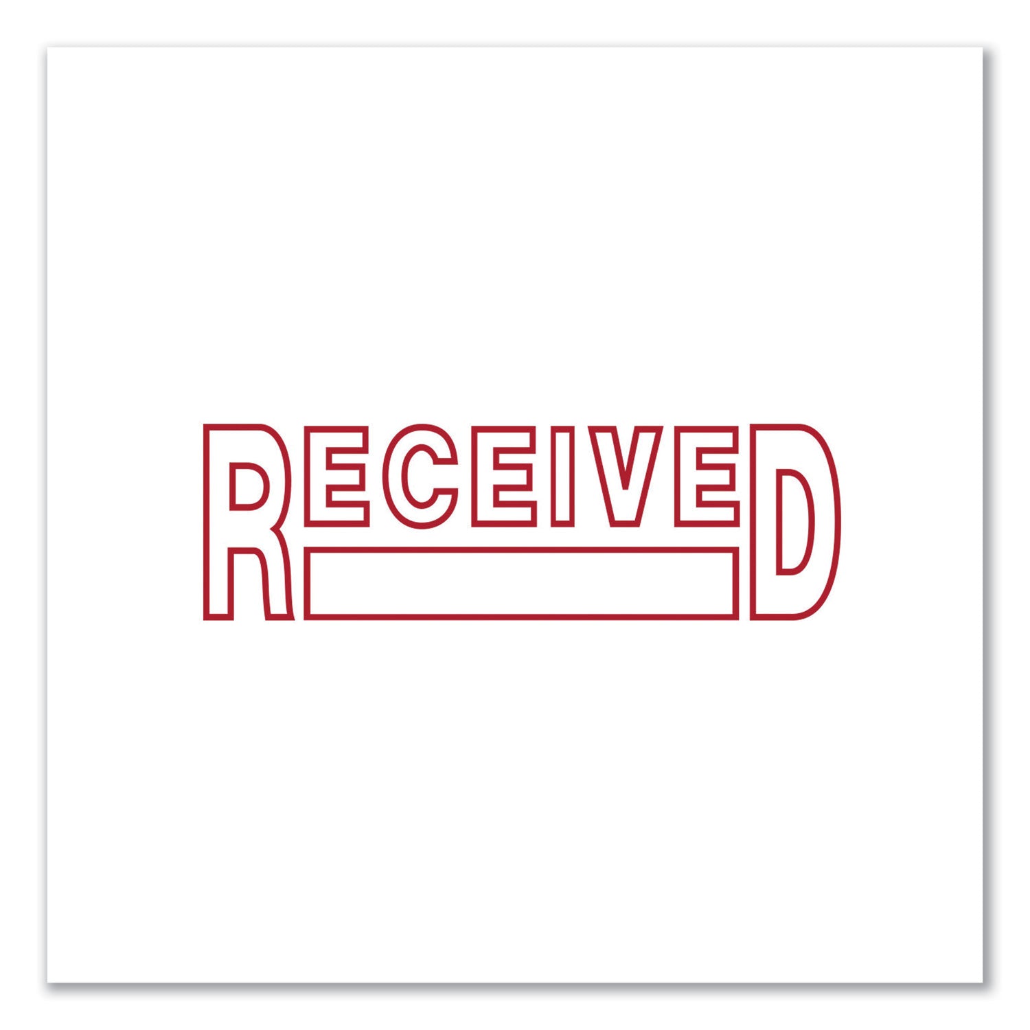 Message Stamp, RECEIVED, Pre-Inked One-Color, Red - 