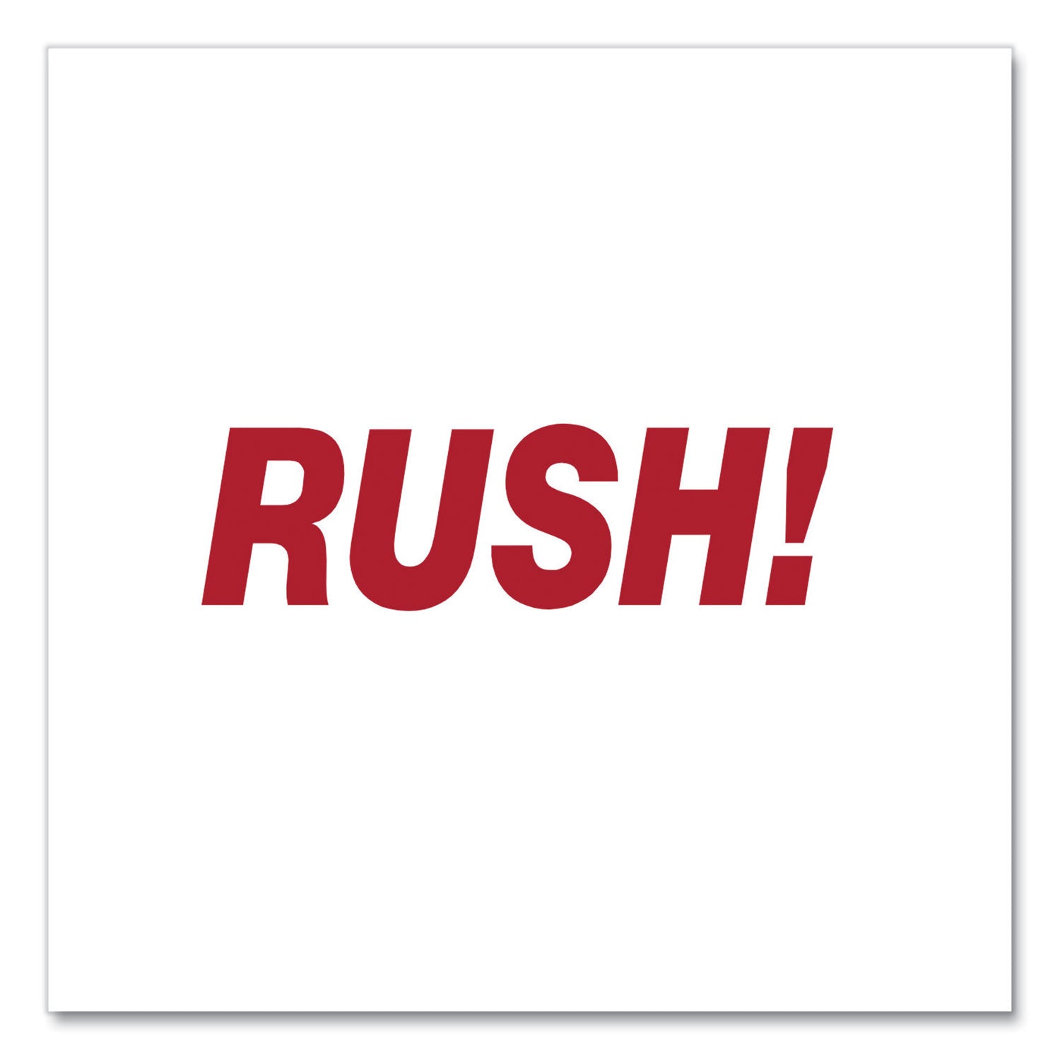 Message Stamp, RUSH, Pre-Inked One-Color, Red - 