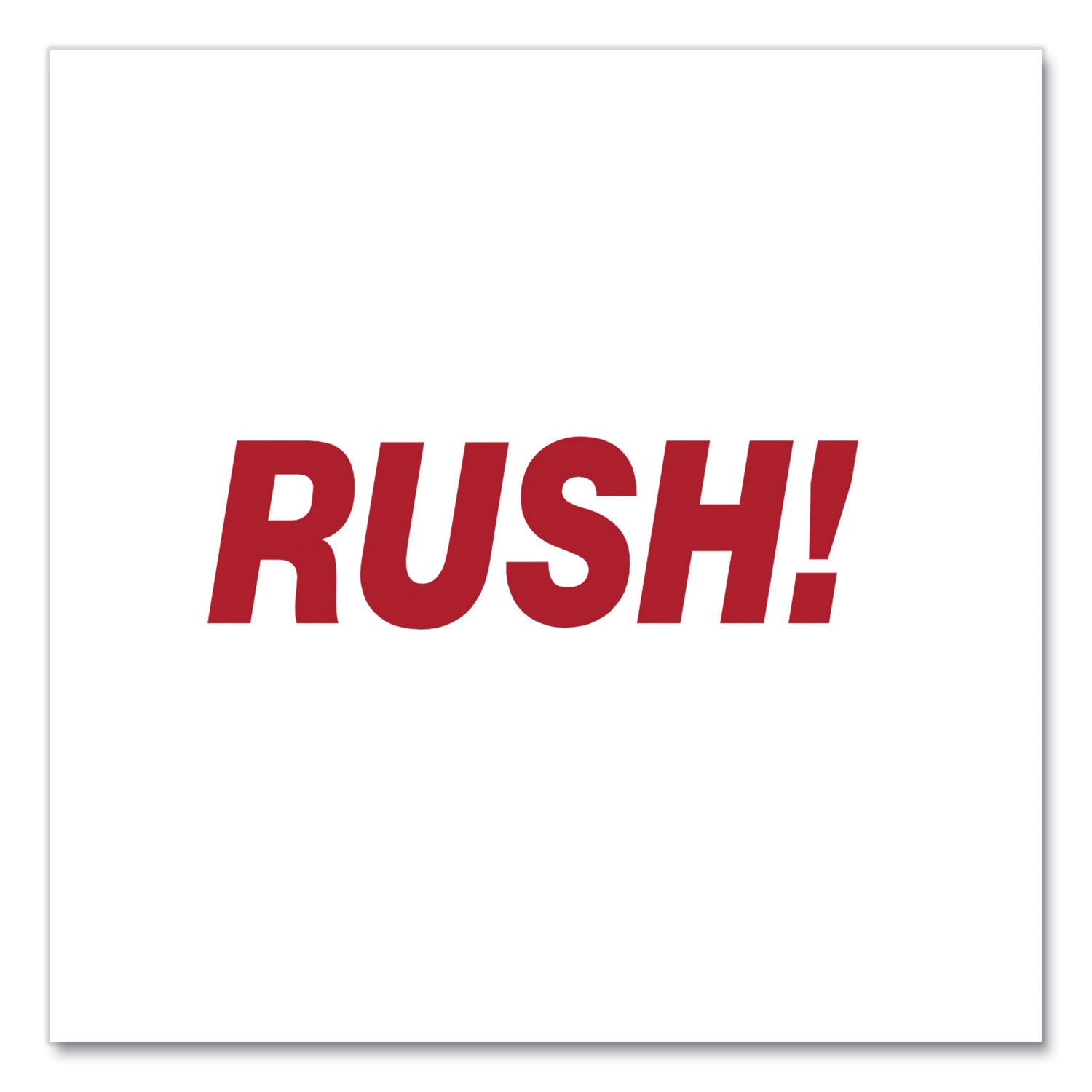 Message Stamp, RUSH, Pre-Inked One-Color, Red