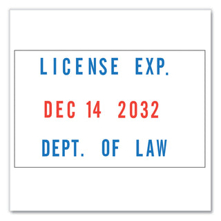 Printy Do It Yourself Self-Inking Message Dater,1.63 x 1, Blue/Red - 