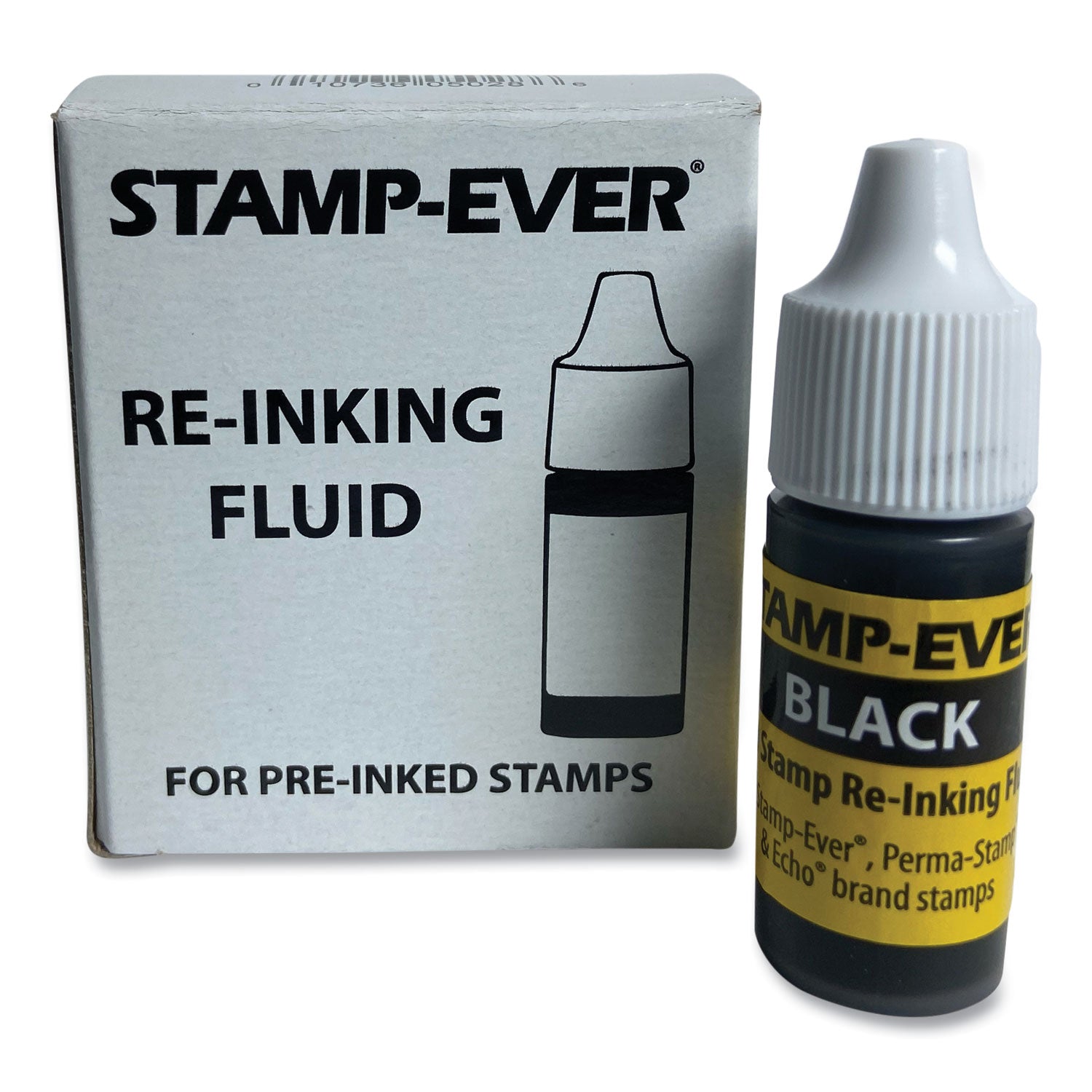 Refill Ink for Clik! and Universal Stamps, 7 mL Bottle, Black - 
