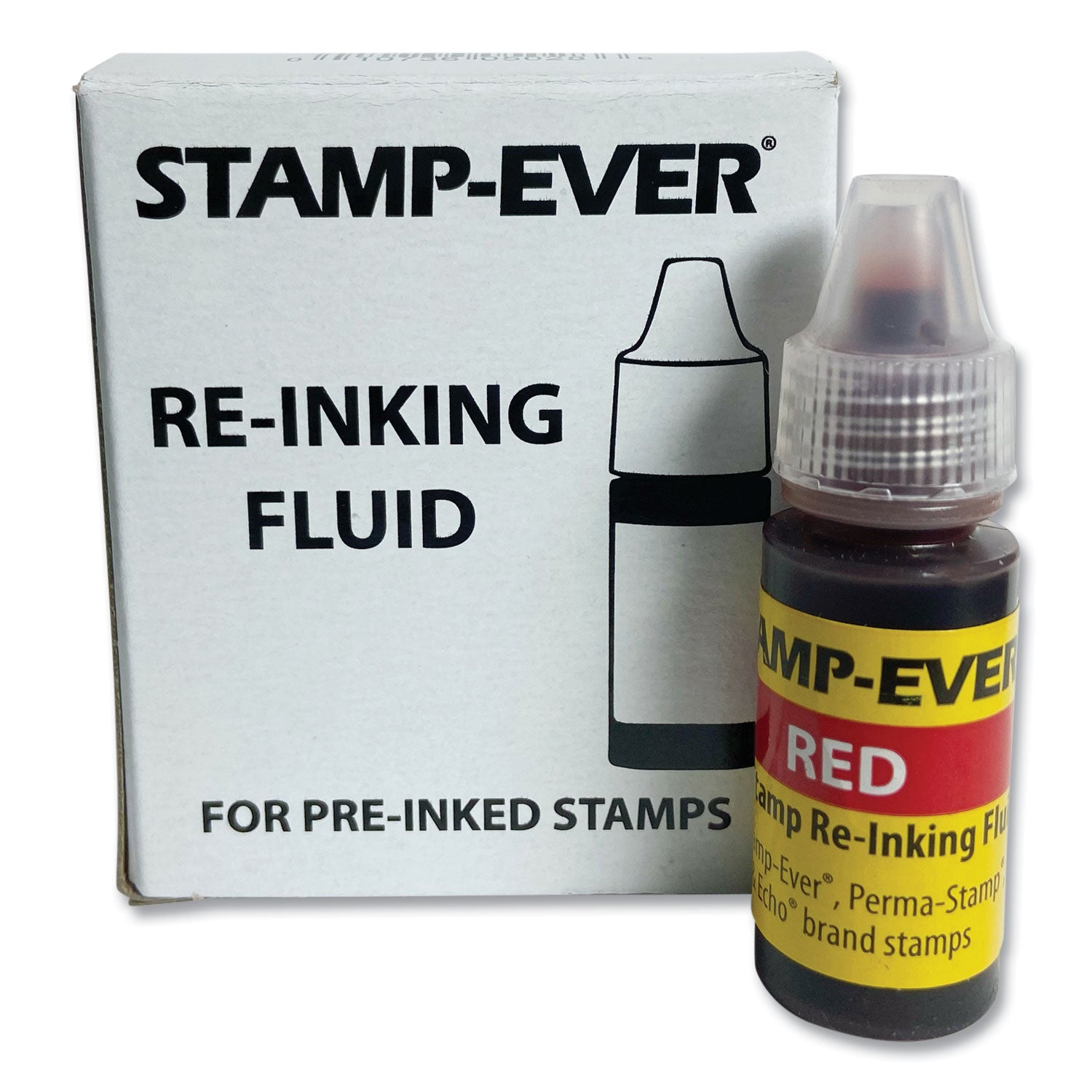 Refill Ink for Clik! and Universal Stamps, 7 mL Bottle, Red - 