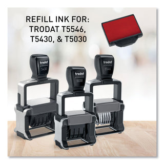 T5430 Professional Replacement Ink Pad for Trodat Custom Self-Inking Stamps, 1" x 1.63", Red