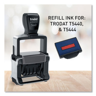 T5440 Professional Replacement Ink Pad for Trodat Custom Self-Inking Stamps, 1.13" x 2", Black