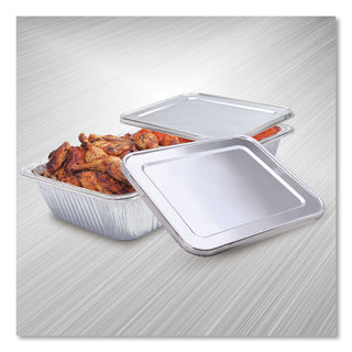 Half Steam Table Pan Lids, Full Curl, 11.16 x 0.62 x 12.75, 100/Carton