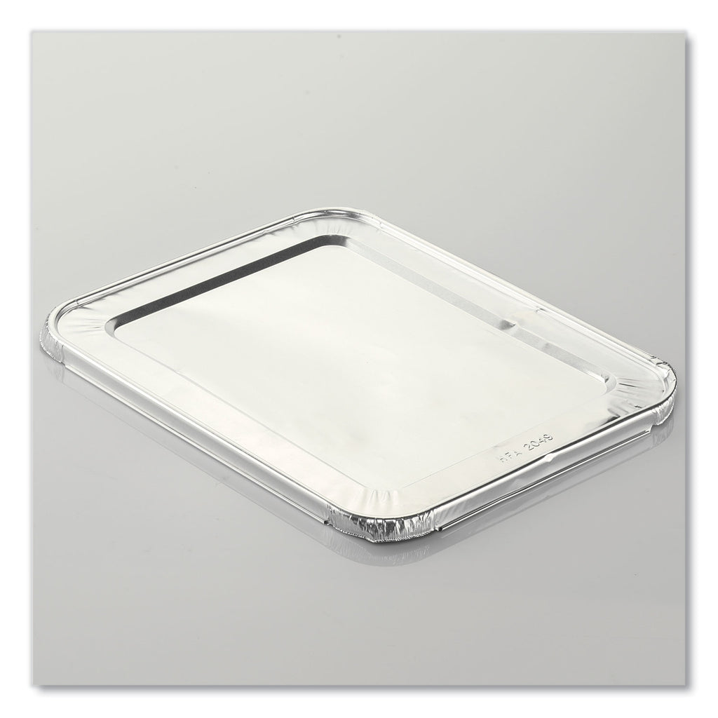 Half Steam Table Pan Lids, Full Curl, 11.16 x 0.62 x 12.75, 100/Carton