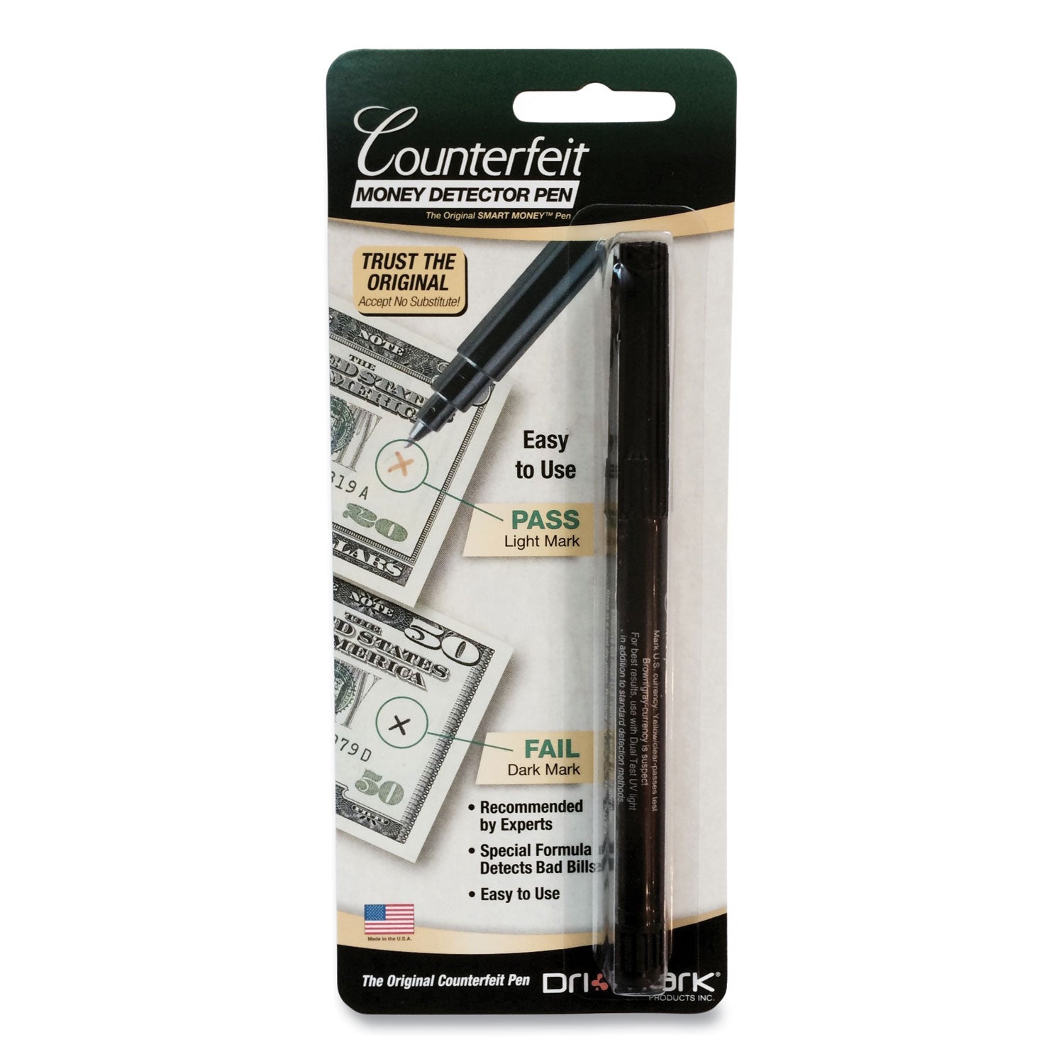 Smart Money Counterfeit Bill Detector Pen, U.S. Currency - 