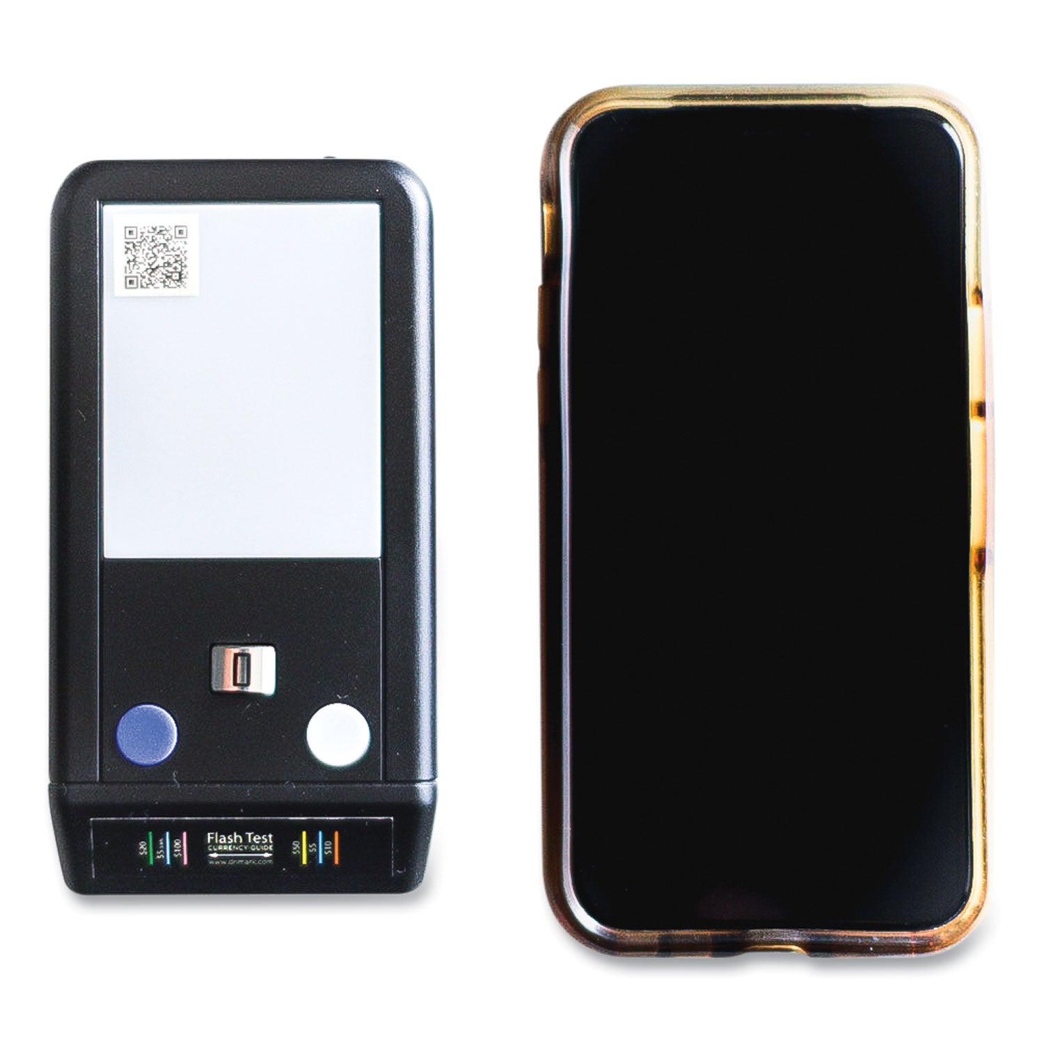 FlashTest Counterfeit Detector, MICR; UV Light; Watermark, U.S. Currency, 2.5 x 4.5 x 0.8, Black