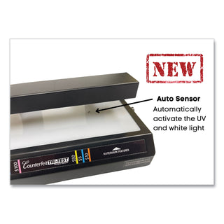 Tri Test Counterfeit Bill Detector with Pen, U.S.; Canadian; Mexican; EU; UK; Chinese Currencies, 7 x 4 x 2.5, Black