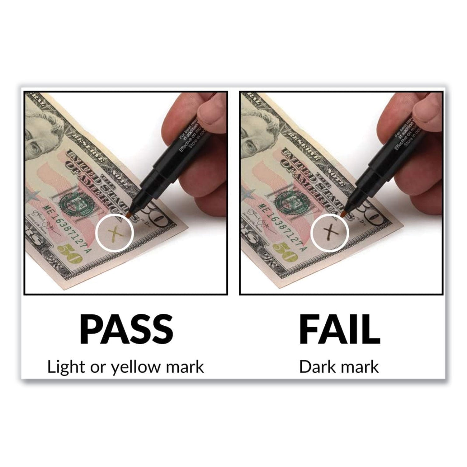 Smart Money Counterfeit Bill Detector Pen, U.S. Currency, 3/Pack - 