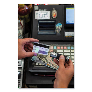 UV Pro Ultraviolet Counterfeit Detecto, UV Light; Watermark, U.S.; Most Foreign Currencies, 7.28 x 3.74 x 4.21, Black/Silver