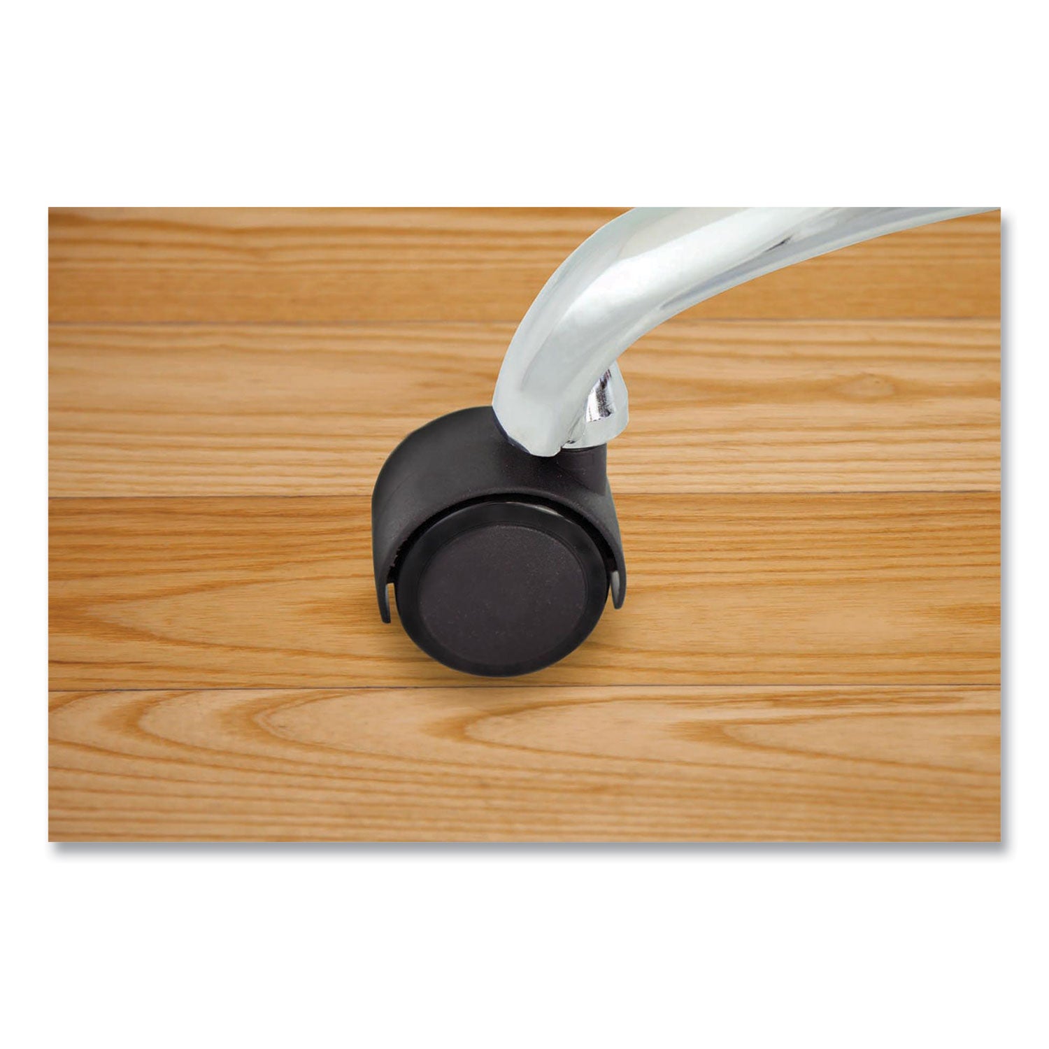 Deluxe Duet Casters, Grip Ring Type B and Type K Stems, 2" Soft Polyurethane Wheel, Matte Black, 5/Set - 