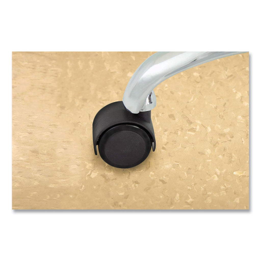 Deluxe Duet Casters, Grip Ring Type B and Type K Stems, 2" Soft Polyurethane Wheel, Matte Black, 5/Set - 
